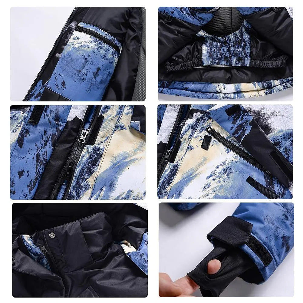 Men Insulated Snowboarding Snow Shell Jacket HOTIAN