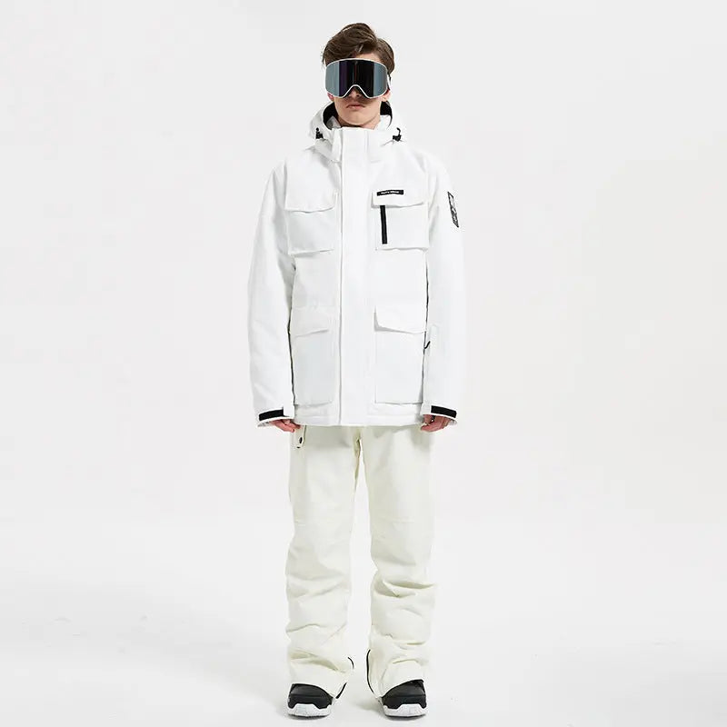 Men Plus Size Ski Snow Jackets & Pants Set HOTIANSNOW