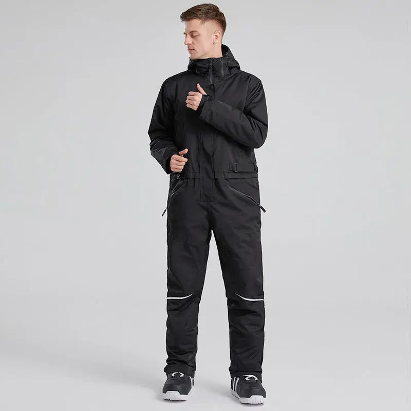 one piece salomon ski suits Men's One Piece Ski Suits With Adjustable Belt