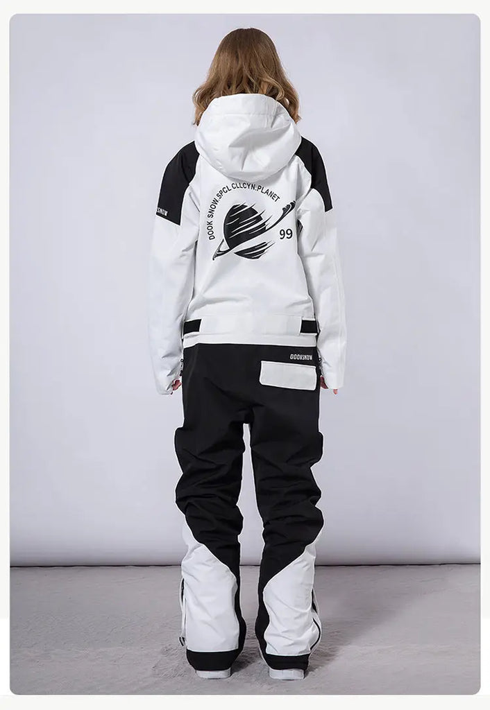 Men's One Piece Snow Jumpsuits Winter Ski Suits 