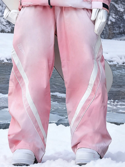 Women 3L Windproof Snow Pants Baggy Ski Trousers