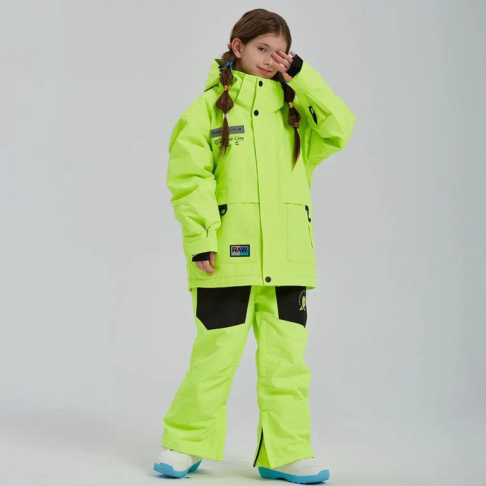Solid Color Girls Snow Jacket HOTIAN
