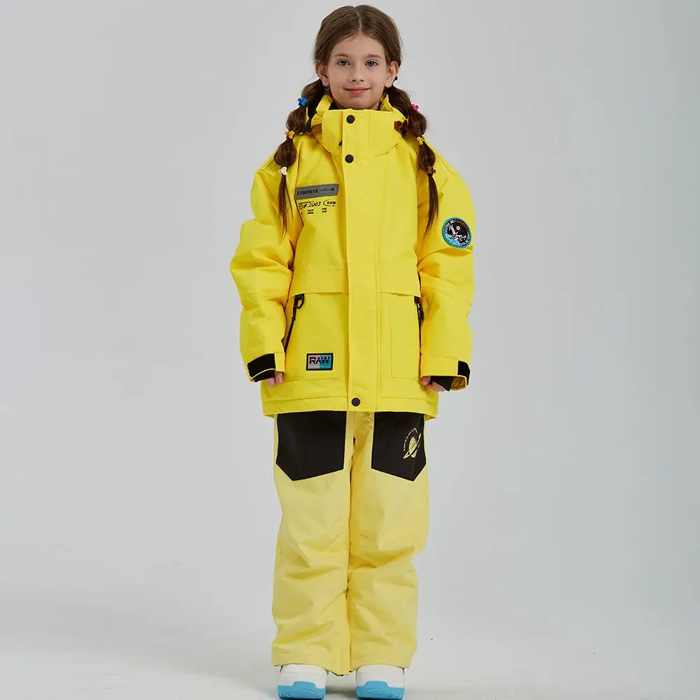 Solid Color Girls Snow Jacket