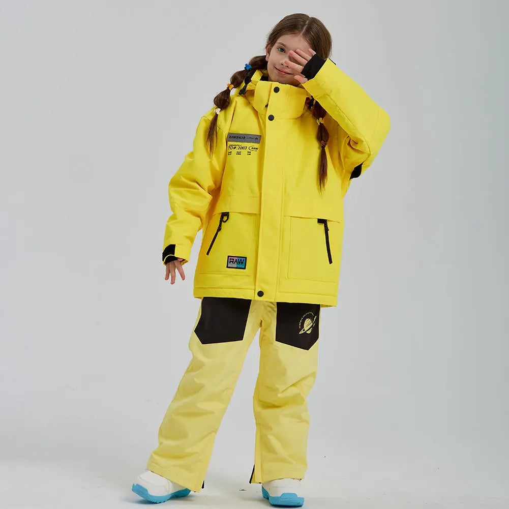 Solid Color Girls Snow Jacket