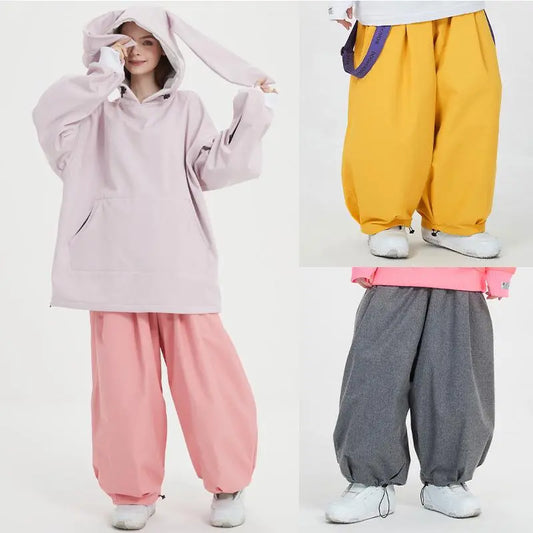 Super Baggy Snowboarding Pants Oversized Skiing Trousers 