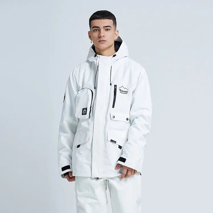 Thick Windproof Ski Snowboarding Cargo Jacket HOTIAN