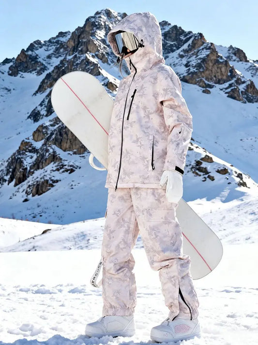 Unique Windproof Ski Suit Set for Winter Printed Sports Wear