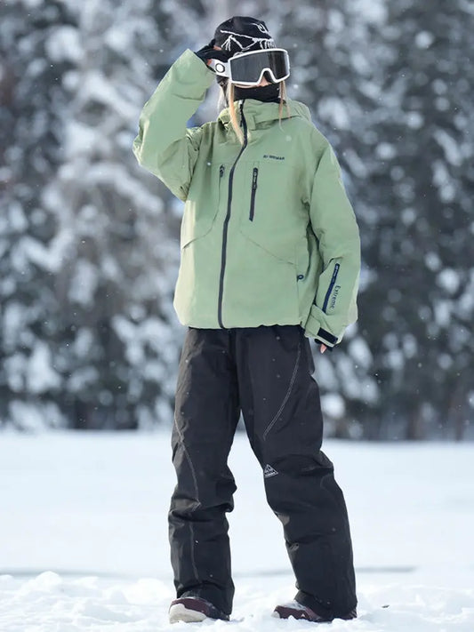 Unisex Insulated Ski Suit Set - Windproof Winter Snow Jacket & Pants 