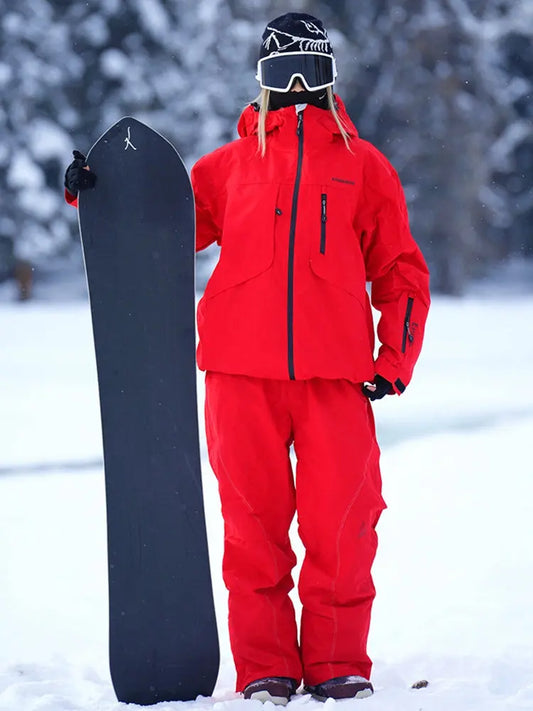 Unisex Insulated Ski Suit Set - Windproof Winter Snow Jacket & Pants 
