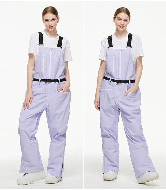 Unisex Outdoor Ski Overalls Sports One-piece Warm Snow Bibs 