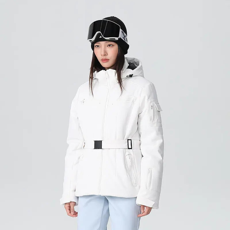 Women Chic Slim Fit Ski Jacket Best Outdoor Snow Coat for Skiiers 