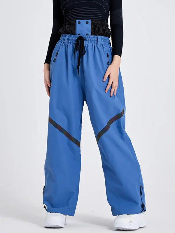 Women High Waist Outdoor Baggy Snow Pants HOTIANSNOW