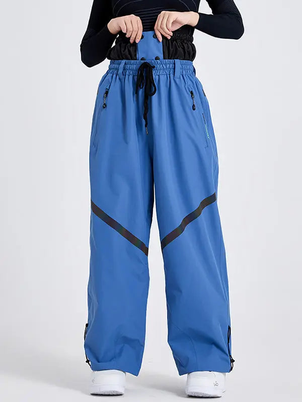 Women High Waist Outdoor Baggy Snow Pants HOTIANSNOW