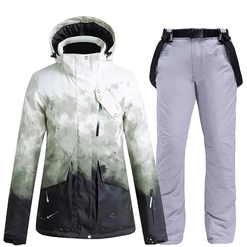 Women Insulated Snow Snowboard Jacket & Bib Pants HOTIAN