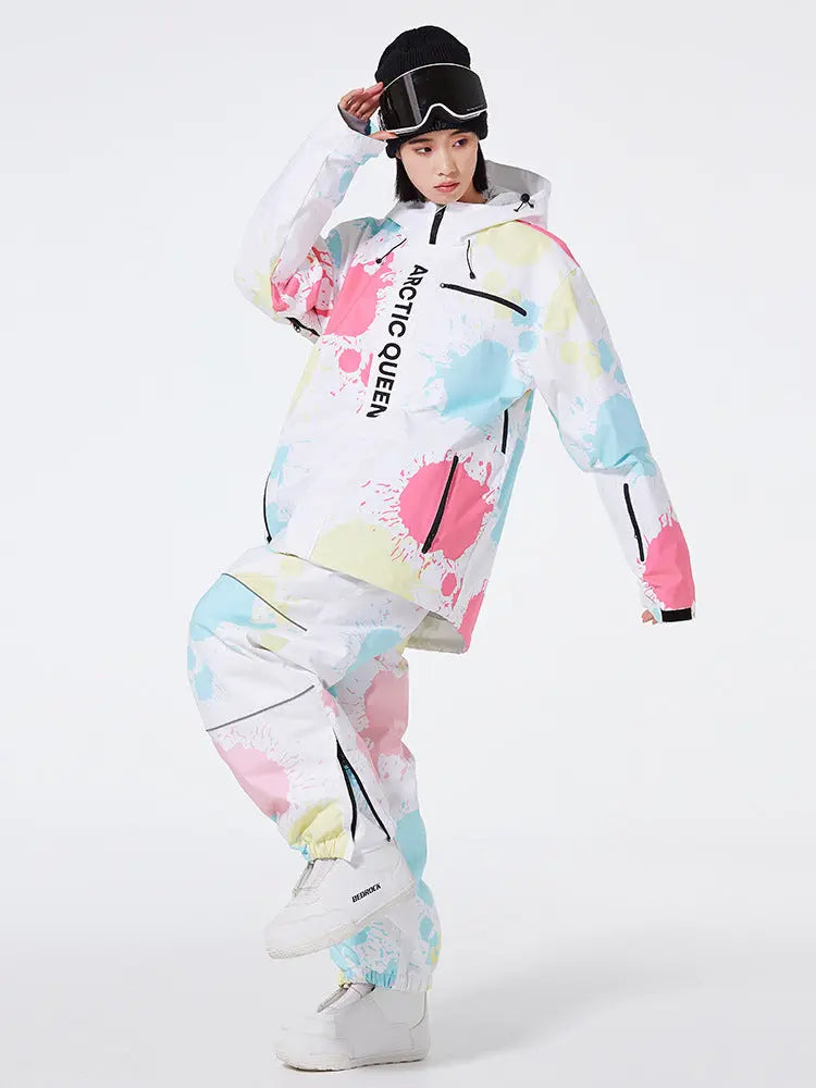 Women Oversized Snow Jacket & Baggy Pants HOTIANSNOW