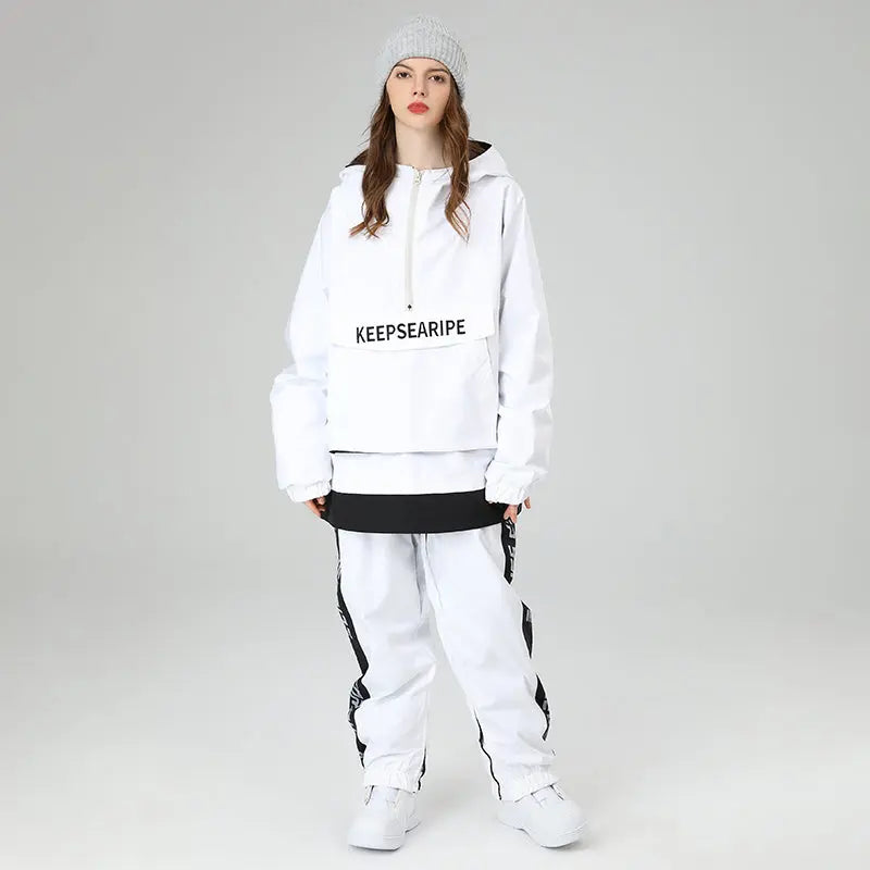 Women Ski Suits Pullover Hooded Ski Jacket & Pants HOTIAN