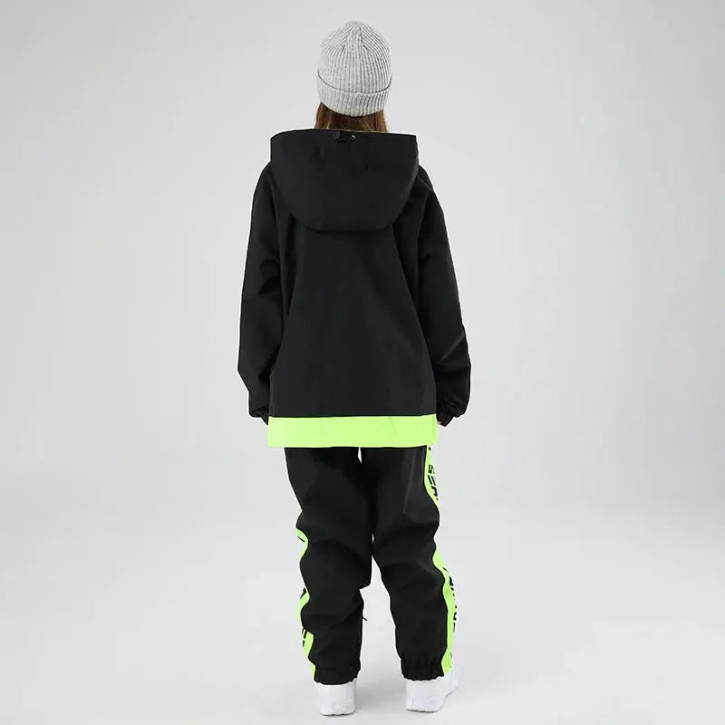 Women Ski Suits Pullover Hooded Ski Jacket & Pants HOTIAN