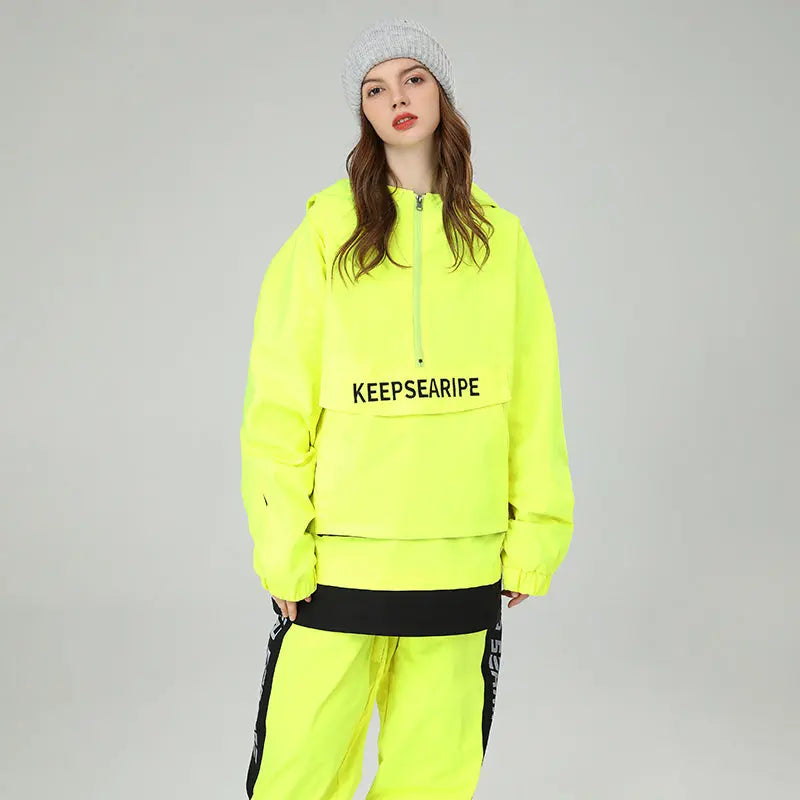 Women Ski Suits Pullover Hooded Ski Jacket & Pants HOTIAN