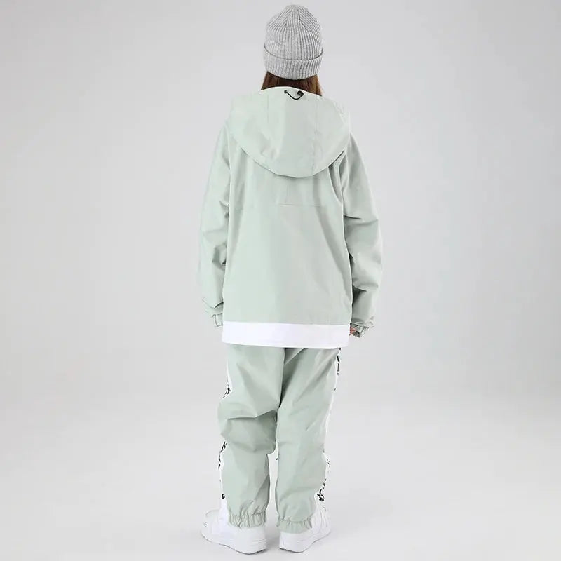 Women Ski Suits Pullover Hooded Ski Jacket & Pants HOTIAN