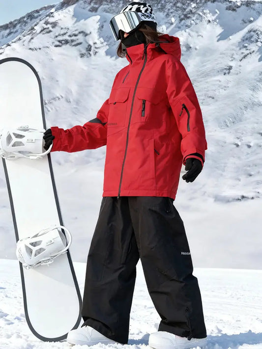 Women Stand Collar Snowsuits 3L Snow Suits Set 