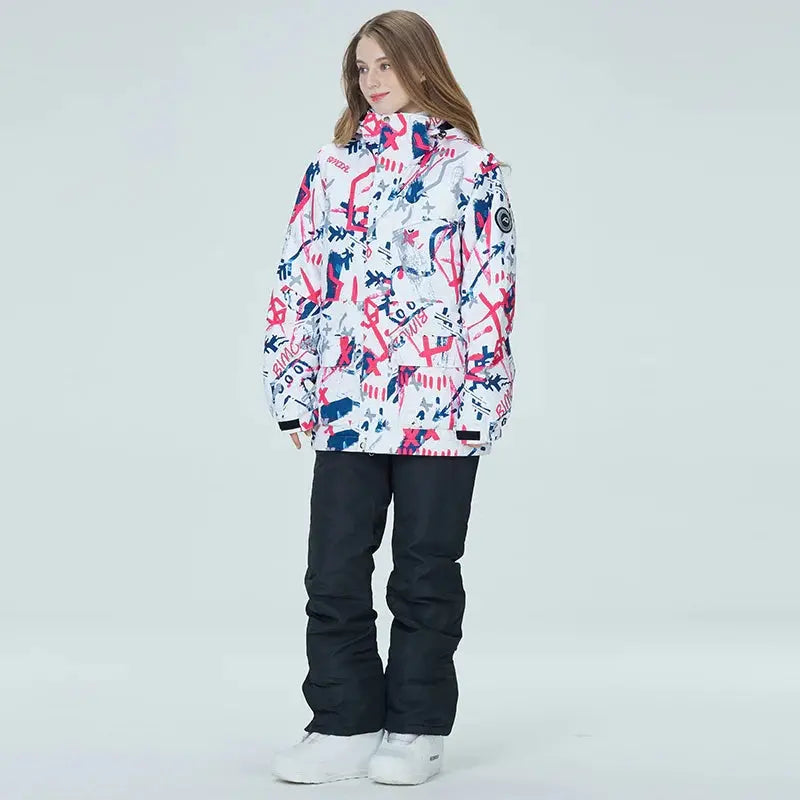 Women's Ski Cargo Jacket & Overall Pants Ski Suits HOTIAN