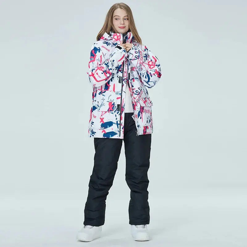 Women's Ski Cargo Jacket & Overall Pants Ski Suits HOTIAN