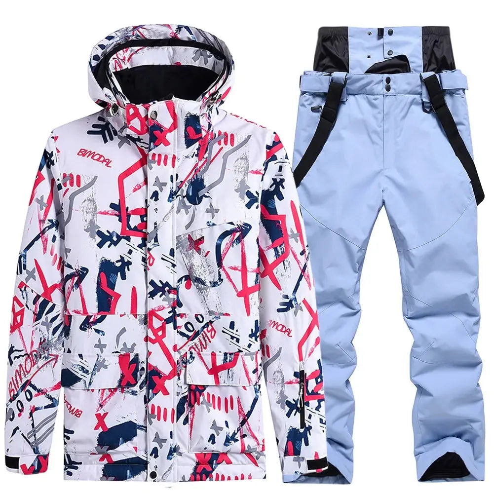 Women's Ski Cargo Jacket & Overall Pants Ski Suits HOTIAN