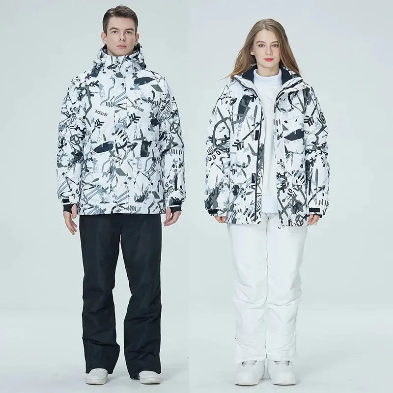 Women's Ski Cargo Jacket & Overall Pants Snow Suits HOTIAN