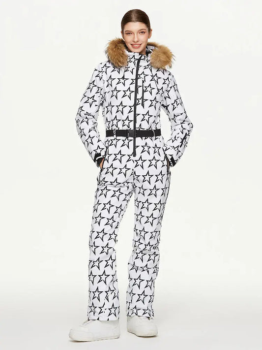 Women's Arctic Queen Winter Fantasy Full Body Onesie Ski Jumpsuit 