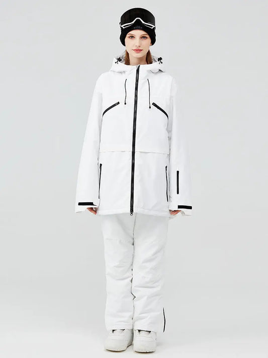 Women's Insulated Zip-up Snow Jacket & Pants Set HOTIANSNOW