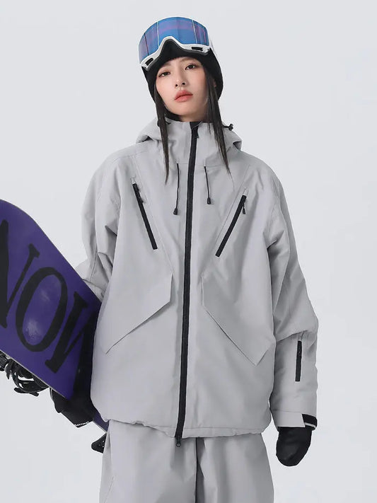 Women's Loose Fit Snow Jacket 3L Pro Snowboard Jacket 