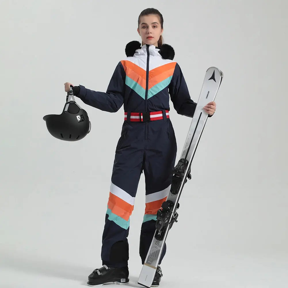 Retro Women's One Piece Ski Suit Retro
