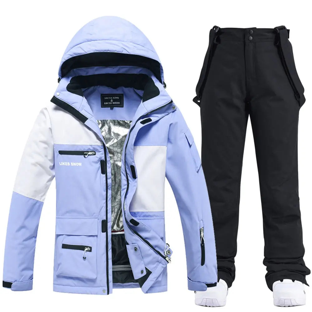 Women's Versatile Snow Jacket And Bib Pants