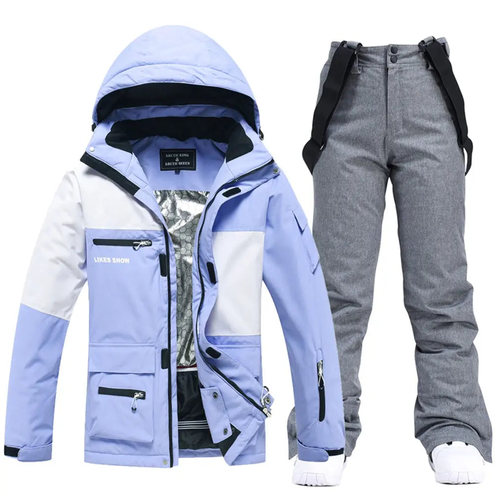 Women's Versatile Snow Jacket And Bib Pants