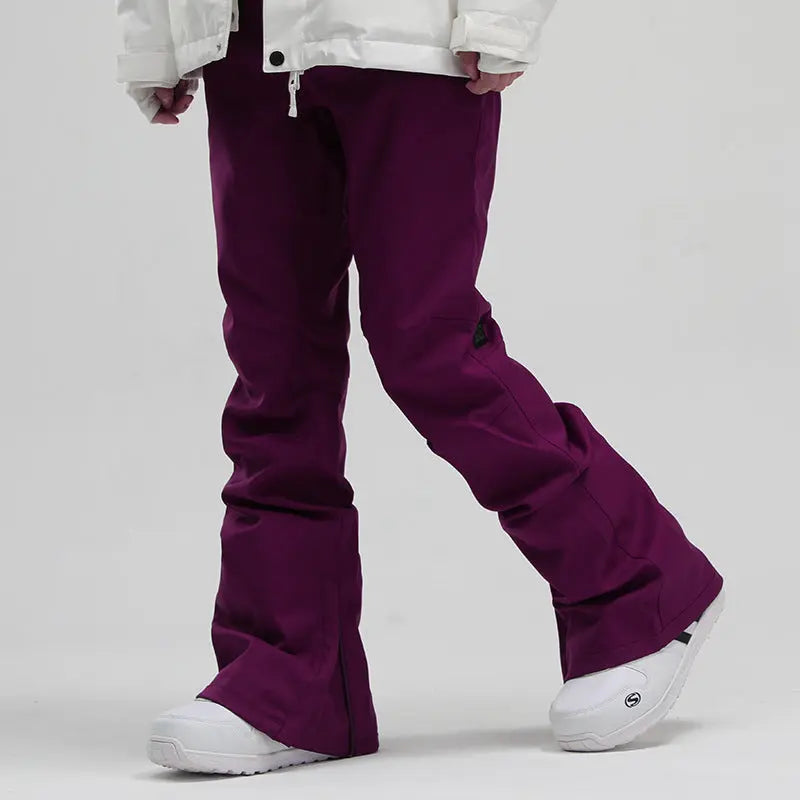 Women's Warm Adjustable Zipper on the Trousers Ski Snow Pants HOTIANSNOW