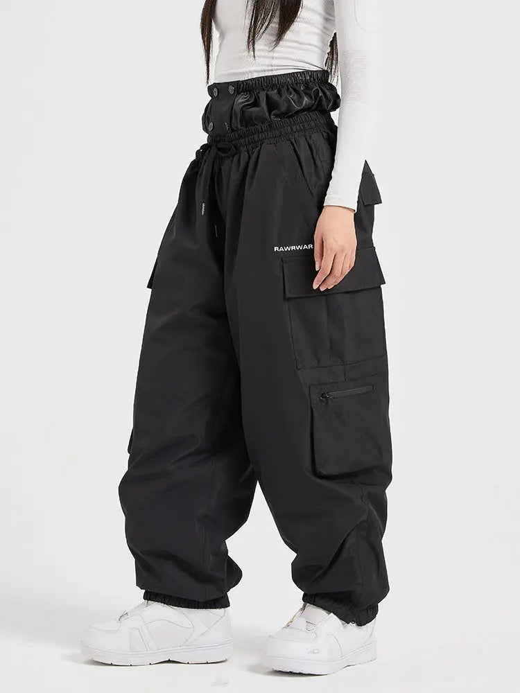 Women's Winter Cargo Baggy Snowboard Pants 
