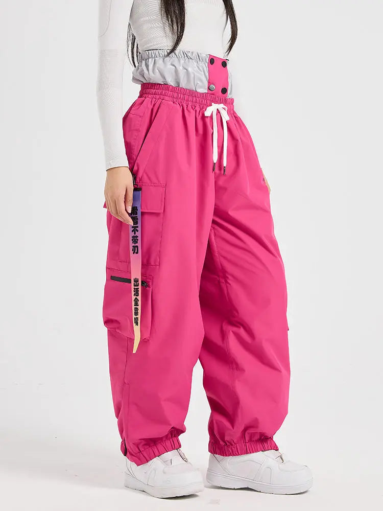 Women's Winter Cargo Baggy Snowboard Pants 