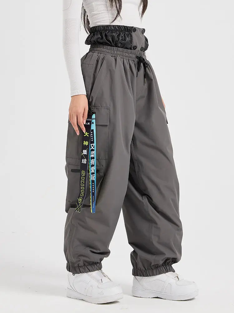 Women's Winter Cargo Baggy Snowboard Pants 