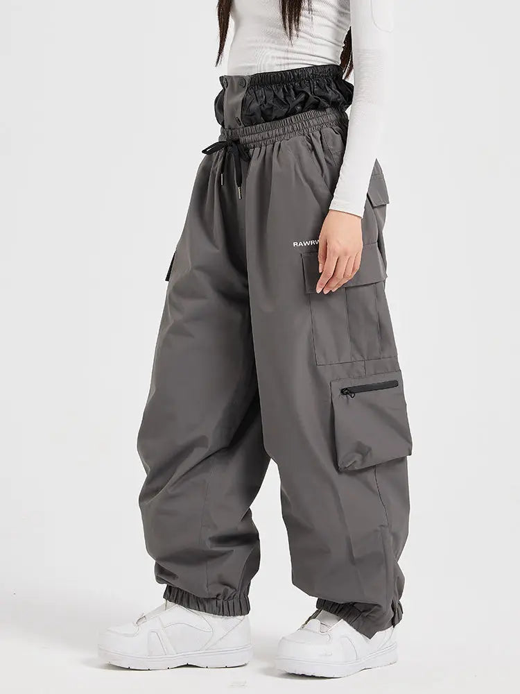 Women's Winter Cargo Baggy Snowboard Pants 
