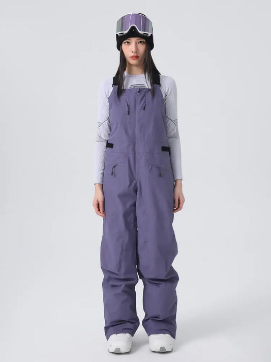 Women's Winter Windproof Ski Pants Professional Snow Bibs Overalls 