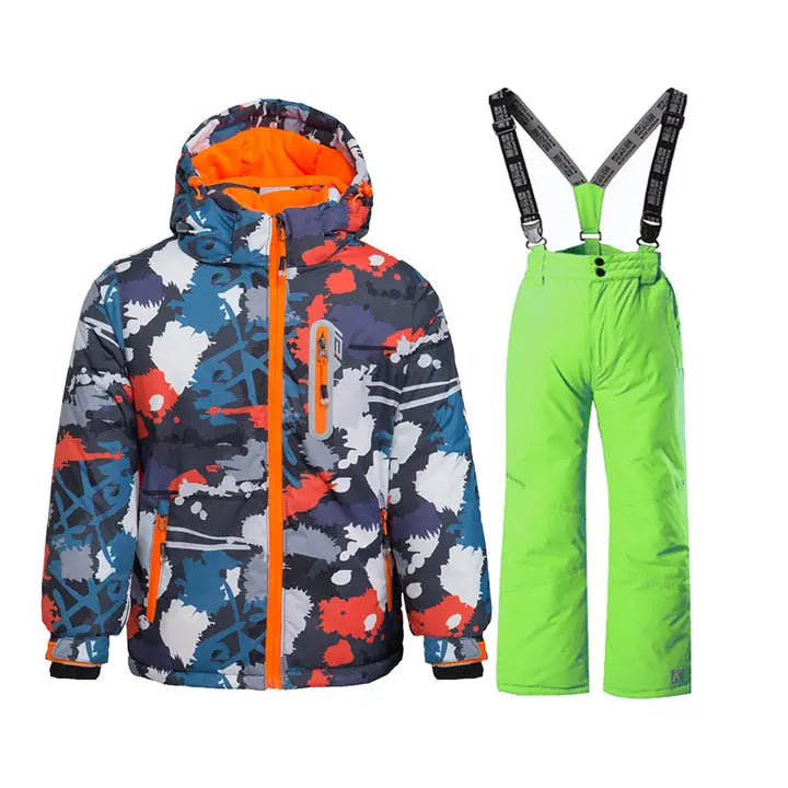 HOTIAN Boys Snowsuit Kids Ski Jackets & Pants Set HOTIAN