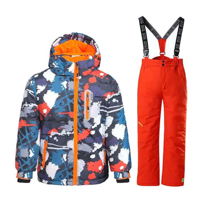 HOTIAN Boys Snowsuit Kids Ski Jackets & Pants Set HOTIAN