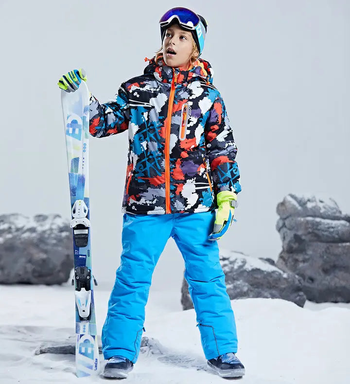 HOTIAN Boys Snowsuit Kids Ski Jackets & Pants Set HOTIAN