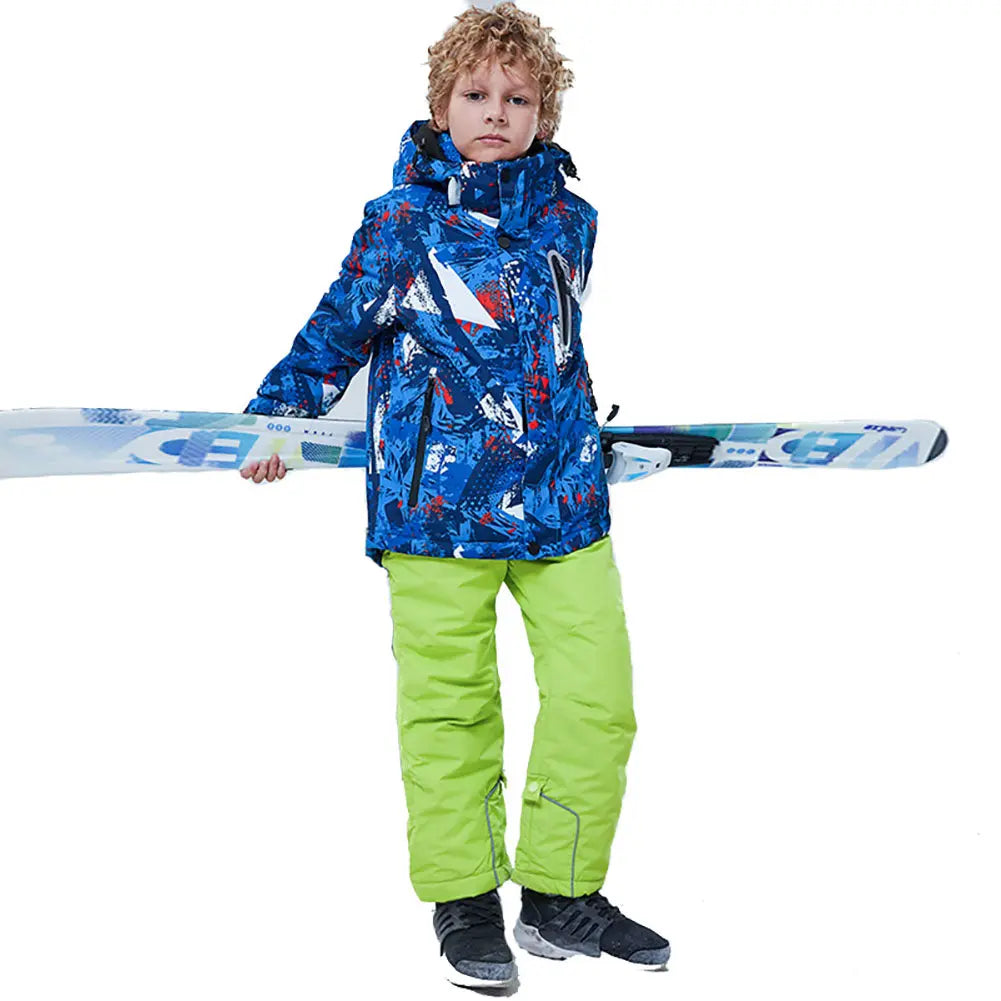 HOTIAN Kids Windproof Waterproof Ski Jacket HOTIAN