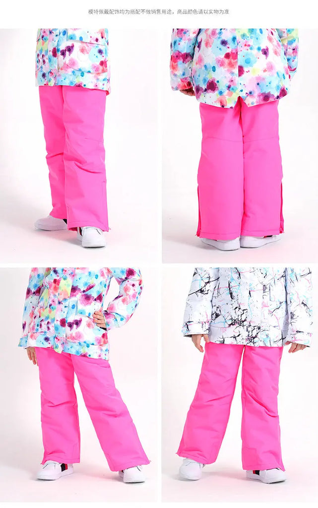 HOTIAN Kids Windproof Waterproof Ski Pants HOTIAN