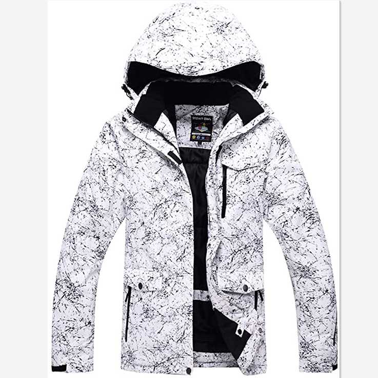 HOTIAN Men's and Women's Raised Windproof Neckline Ski Jacket Waterproof Snow Jacket HOTIAN