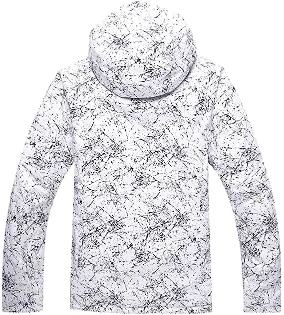 HOTIAN Men's and Women's Raised Windproof Neckline Ski Jacket Waterproof Snow Jacket HOTIAN
