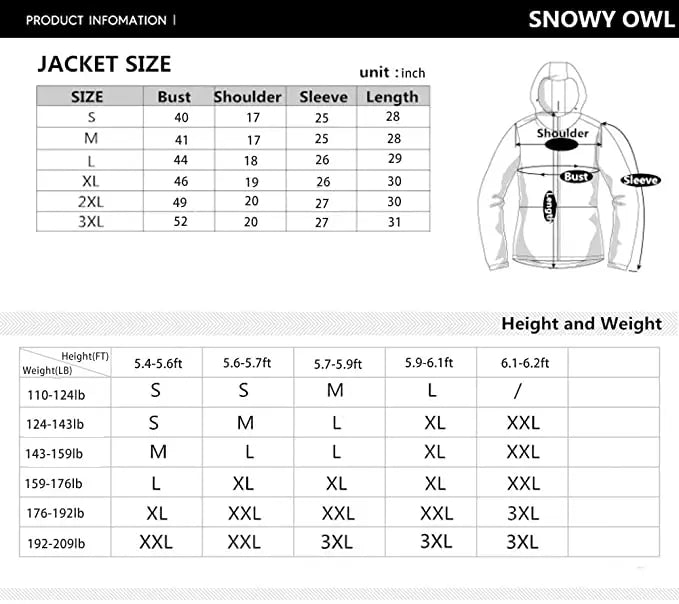 HOTIAN Men's and Women's Raised Windproof Neckline Ski Jacket Waterproof Snow Jacket HOTIAN