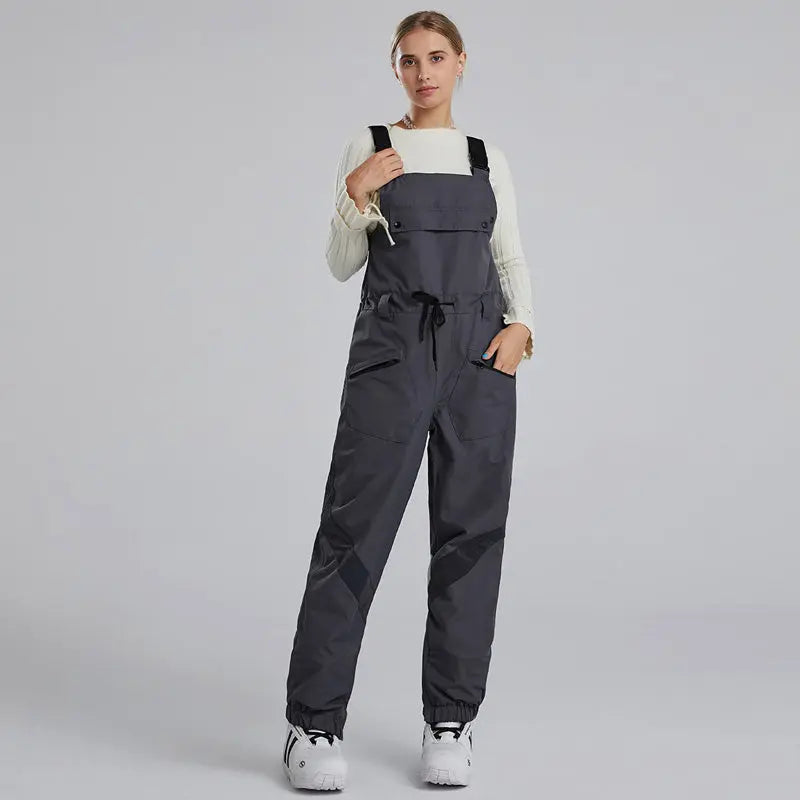 HOTIAN Women and Men Reflective Snow Bibs & Pants HOTIAN