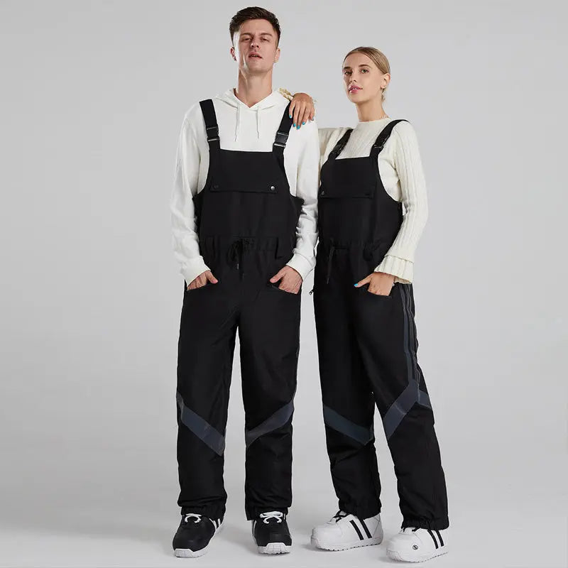 HOTIAN Women and Men Reflective Snow Bibs & Pants HOTIAN